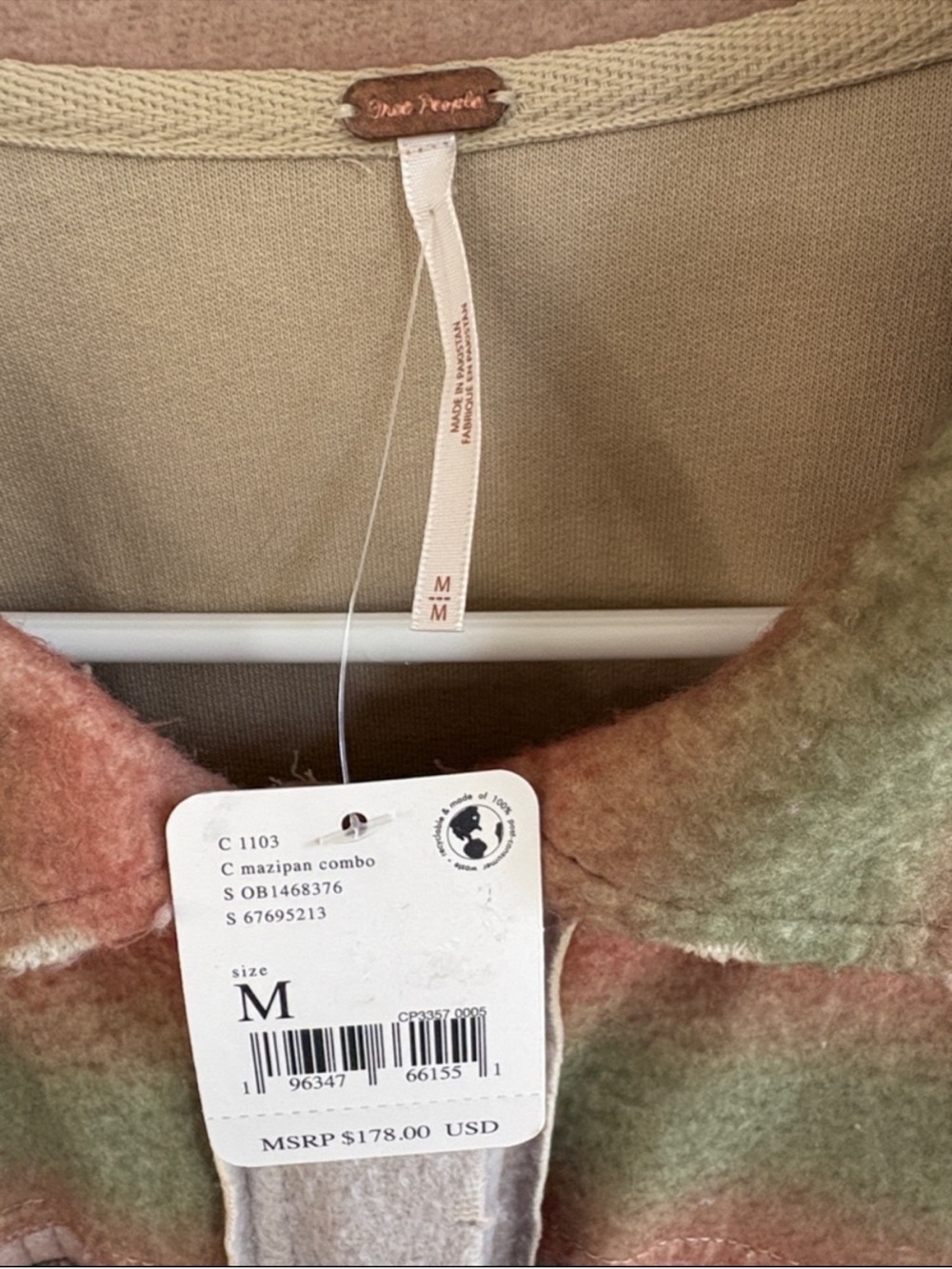 NWT Free People Ruby Striped Button Front Shacket Size Medium Retail $178.00 - Picture 5 of 11